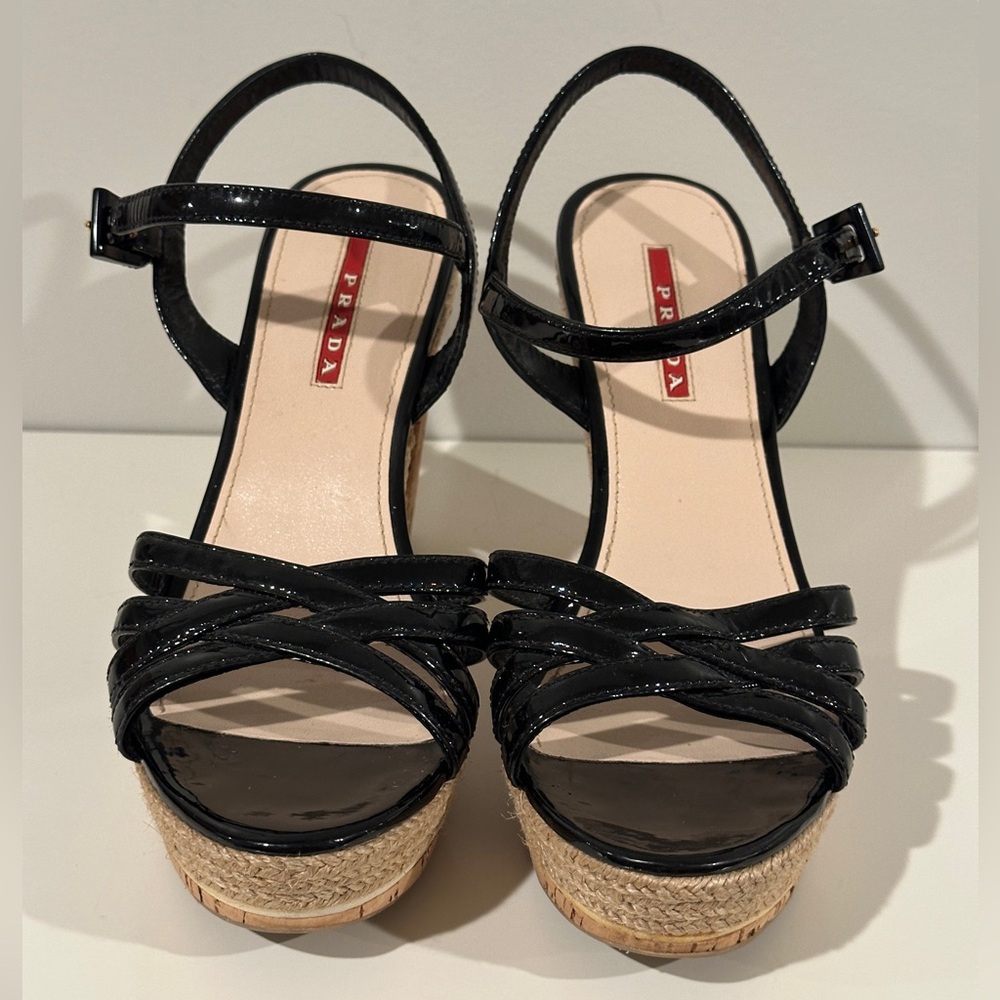 Prada strappy platform sandals size 37